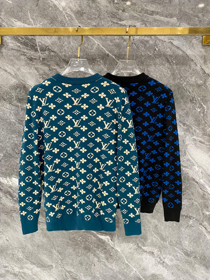260910 New high-quality, soft and skin-friendly full-print sweater