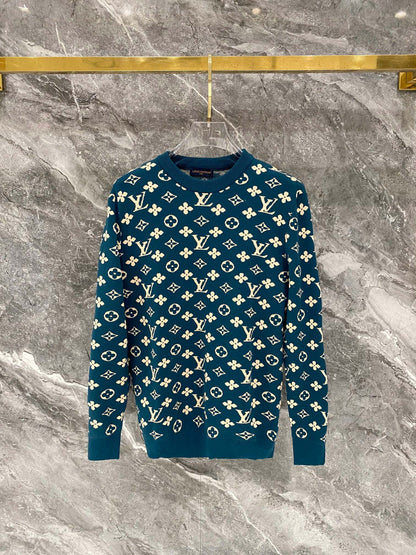 260910 New high-quality, soft and skin-friendly full-print sweater