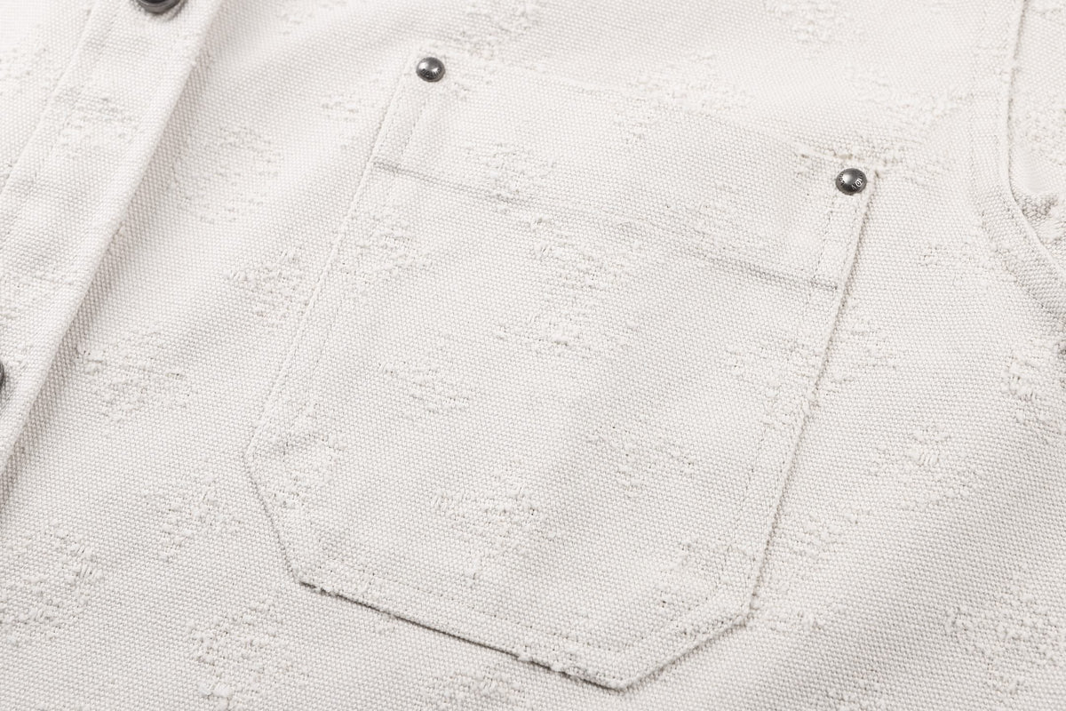 260910 New high-quality custom full-print jacquard fabric tailored denim jacket/suit