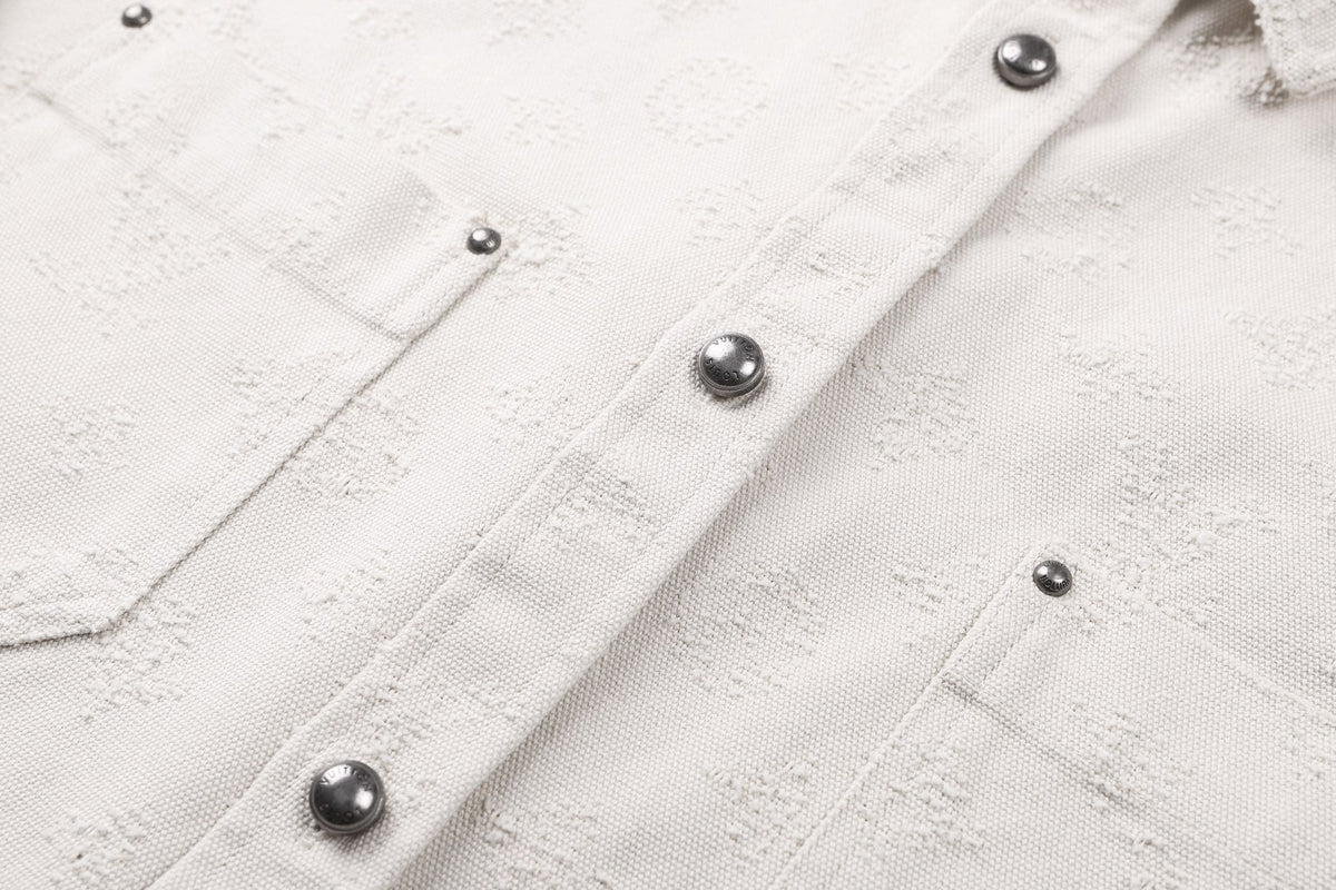 260910 New high-quality custom full-print jacquard fabric tailored denim jacket/suit