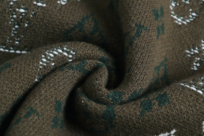 260910 New high-quality full-print gradient round-neck knitted sweater made of wool