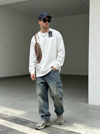 260910 New high-quality crossbody bag with a stylish round-neck hoodie design