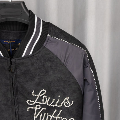 260910 New high-quality custom fabric color-matched baseball jacket with contrasting design