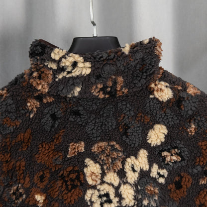 260910 New high-quality thick sheepskin custom-patterned zipper coat