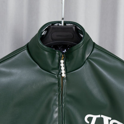 260910 New high-quality blended fabric color-matched baseball jacket coat