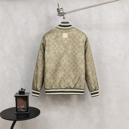 260910 New high-quality military green printed baseball jacket coat