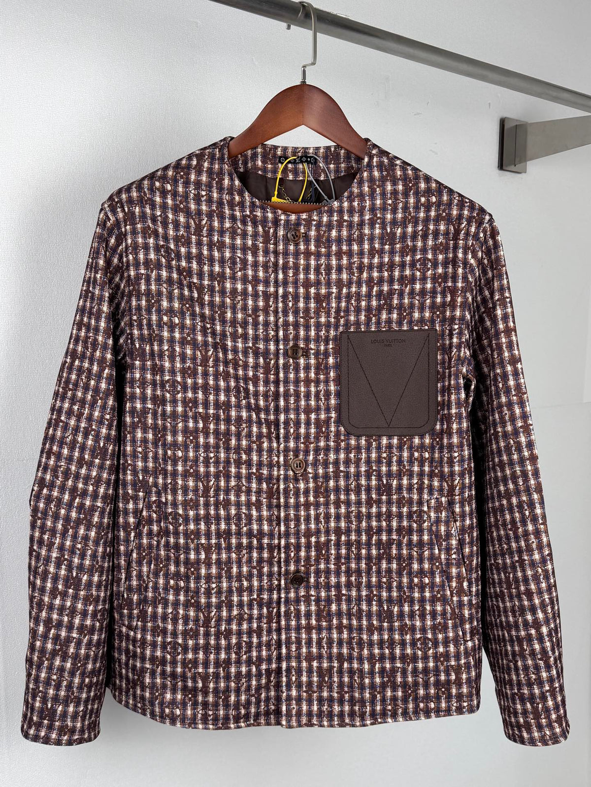 260910 New high-quality custom-made fabric unbuttoned tweed jacket coat