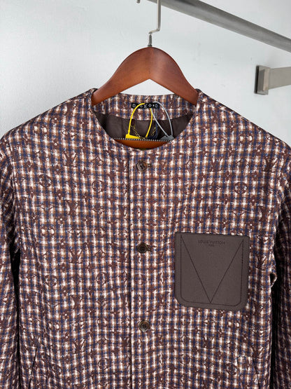 260910 New high-quality custom-made fabric unbuttoned tweed jacket coat