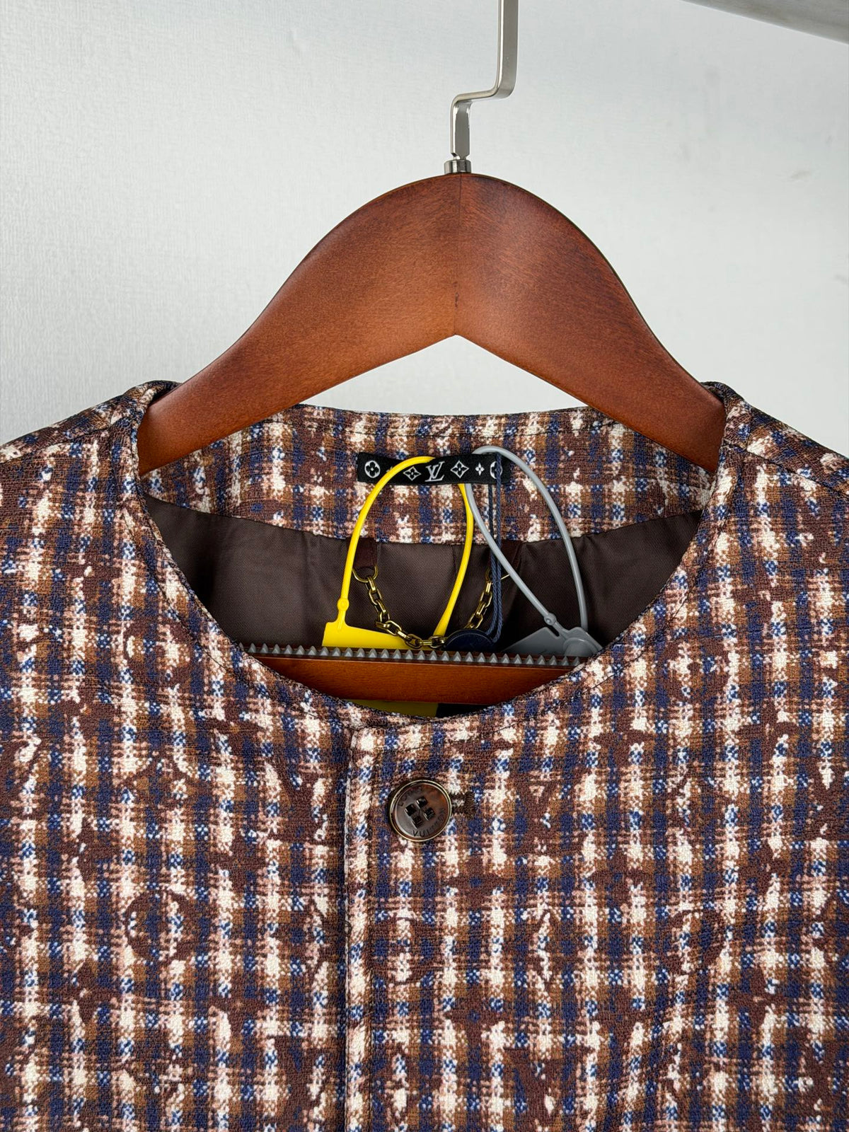 260910 New high-quality custom-made fabric unbuttoned tweed jacket coat