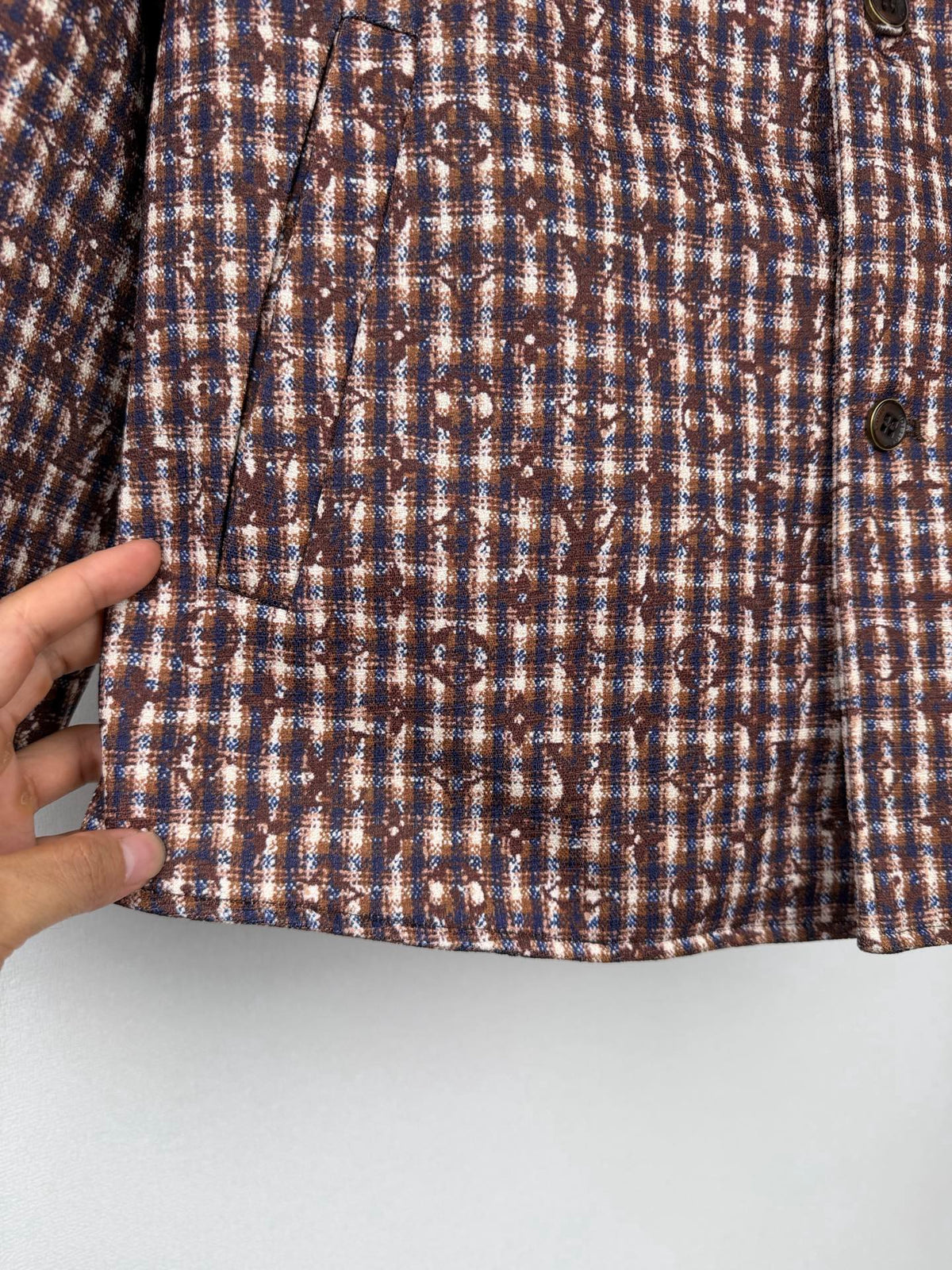 260910 New high-quality custom-made fabric unbuttoned tweed jacket coat