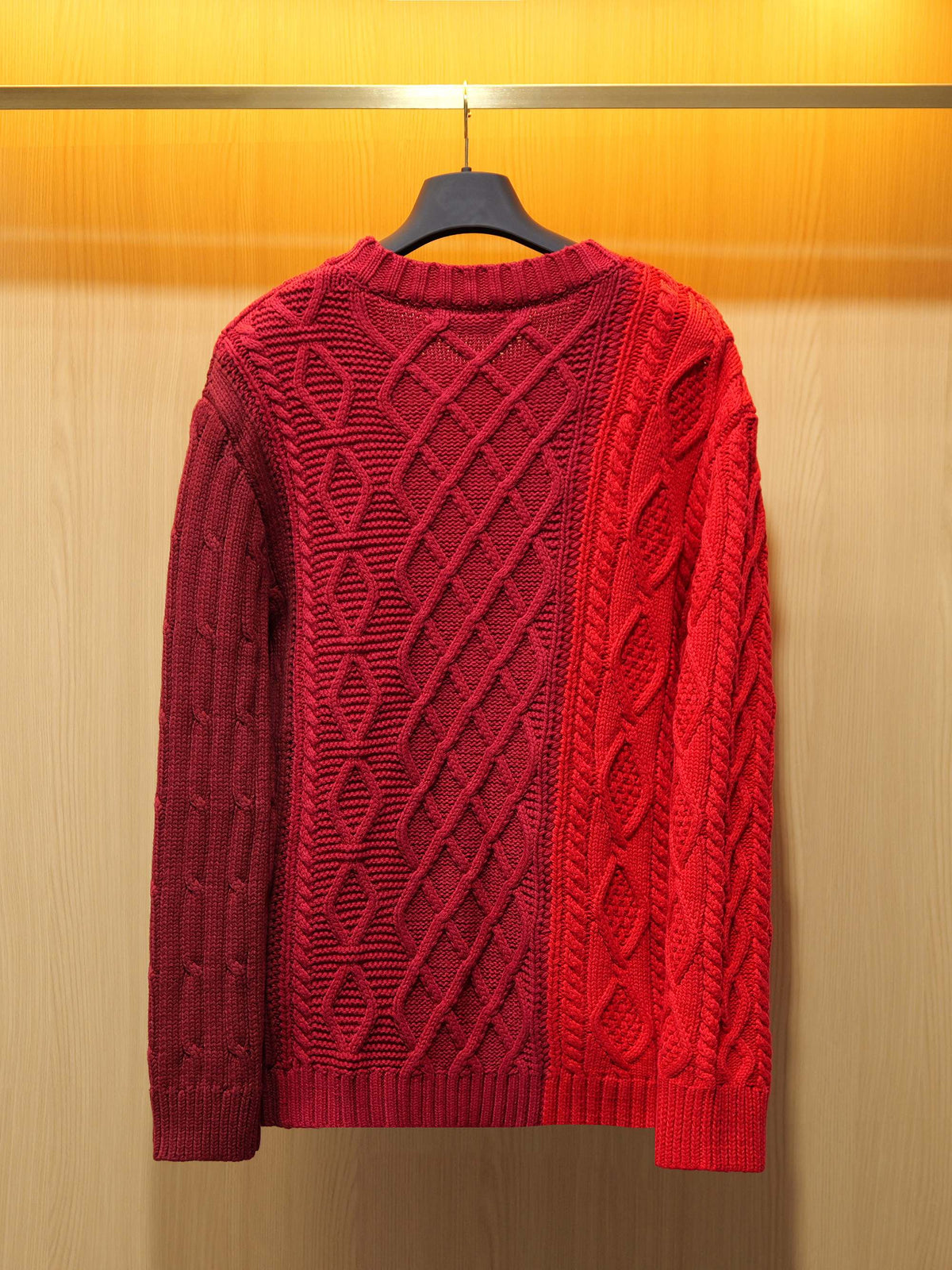 260910 New high-quality Christmas blessing style chunky knitted crew-neck sweater