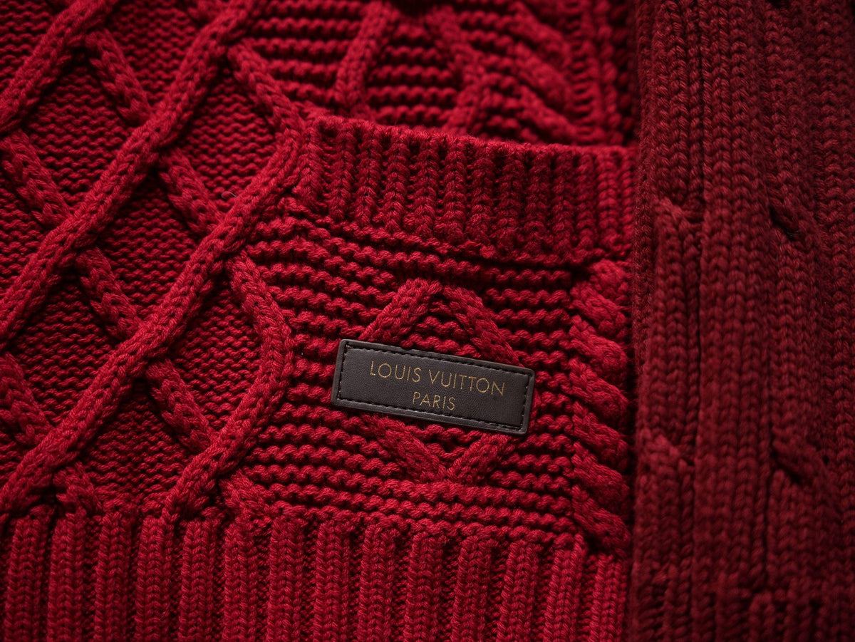 260910 New high-quality Christmas blessing style chunky knitted crew-neck sweater