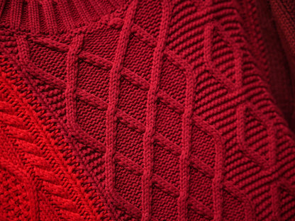 260910 New high-quality Christmas blessing style chunky knitted crew-neck sweater