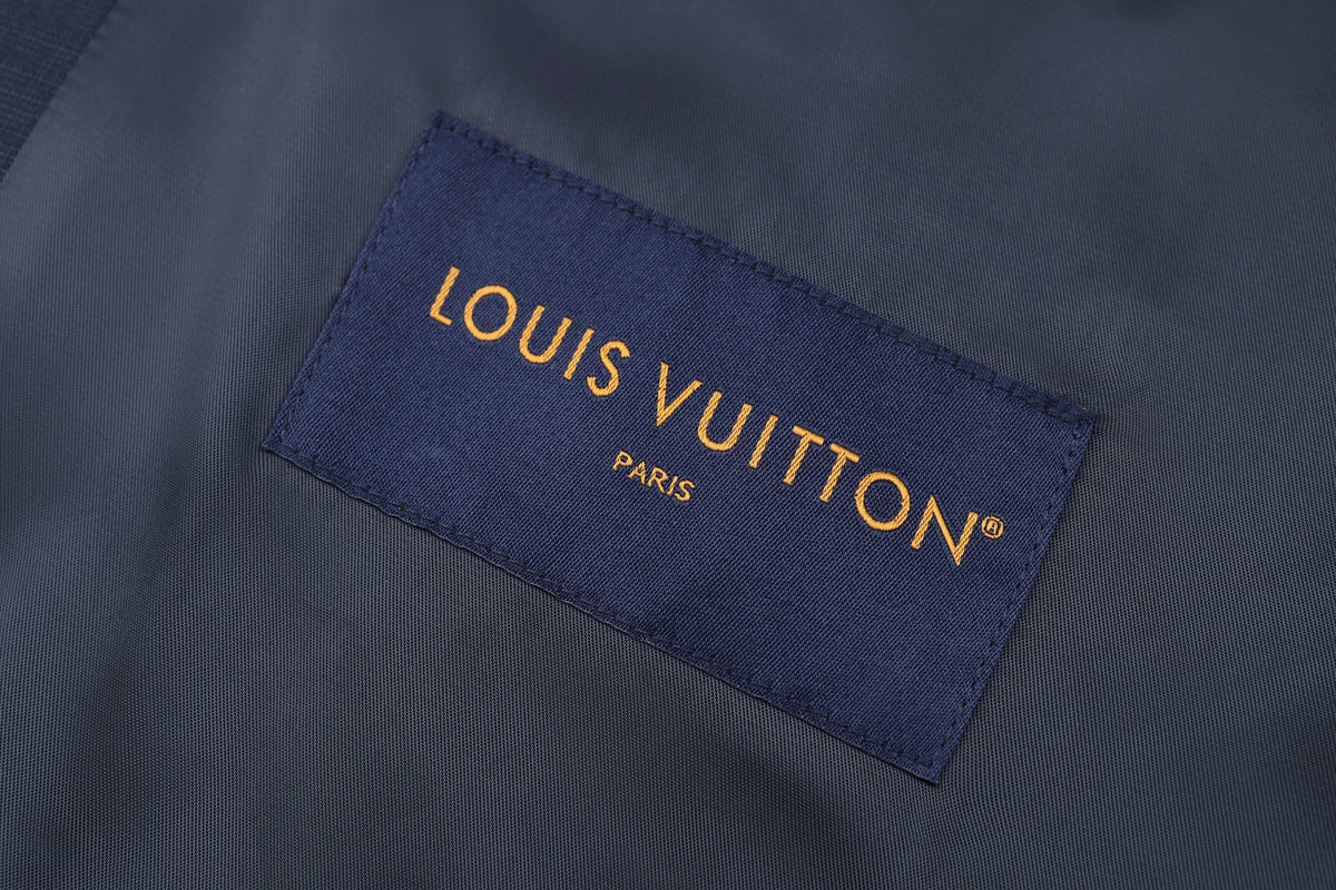 260910 New high-quality leather-embroidered blended work jacket