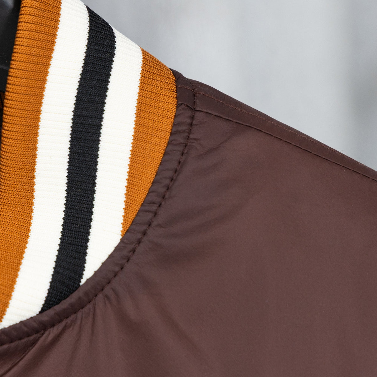 260910 New high-quality brown vintage baseball jacket