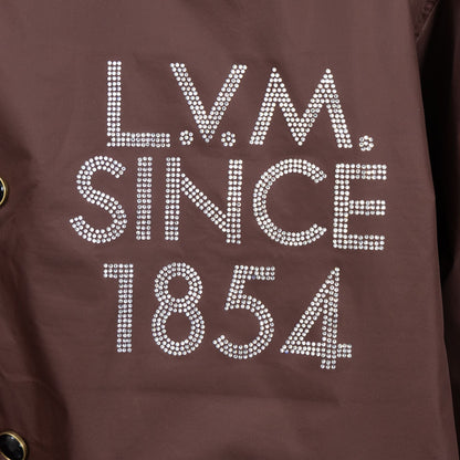 260910 New high-quality brown vintage baseball jacket