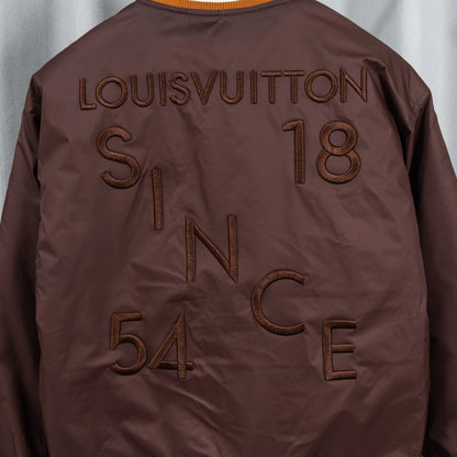 260910 New high-quality brown vintage baseball jacket