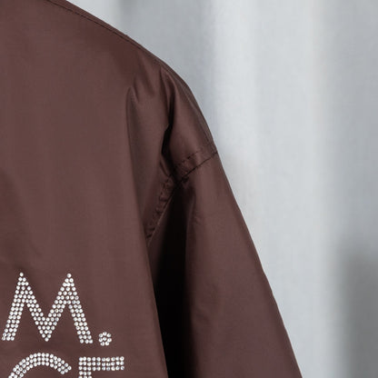 260910 New high-quality brown vintage baseball jacket