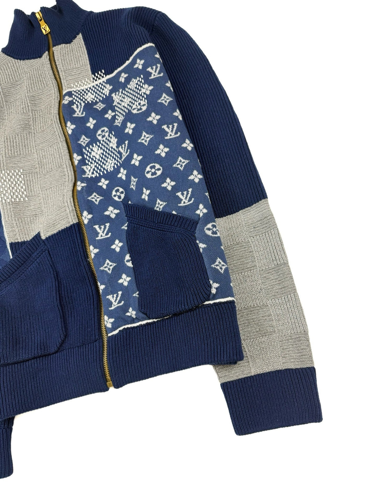 260910 New high-quality stitched zipper high-neck long-sleeved knitted shirt coat