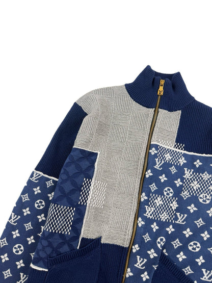 260910 New high-quality stitched zipper high-neck long-sleeved knitted shirt coat