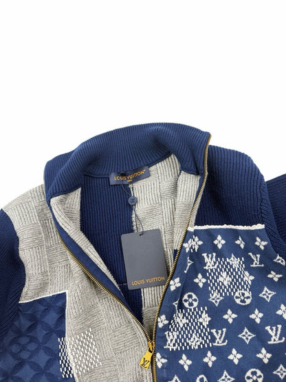 260910 New high-quality stitched zipper high-neck long-sleeved knitted shirt coat