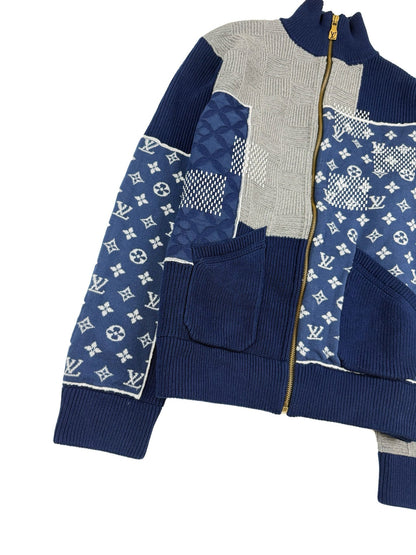 260910 New high-quality stitched zipper high-neck long-sleeved knitted shirt coat