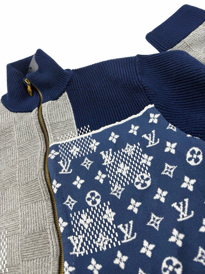 260910 New high-quality stitched zipper high-neck long-sleeved knitted shirt coat