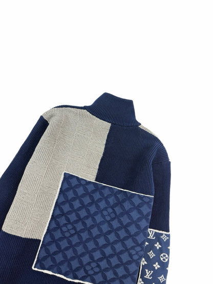 260910 New high-quality stitched zipper high-neck long-sleeved knitted shirt coat