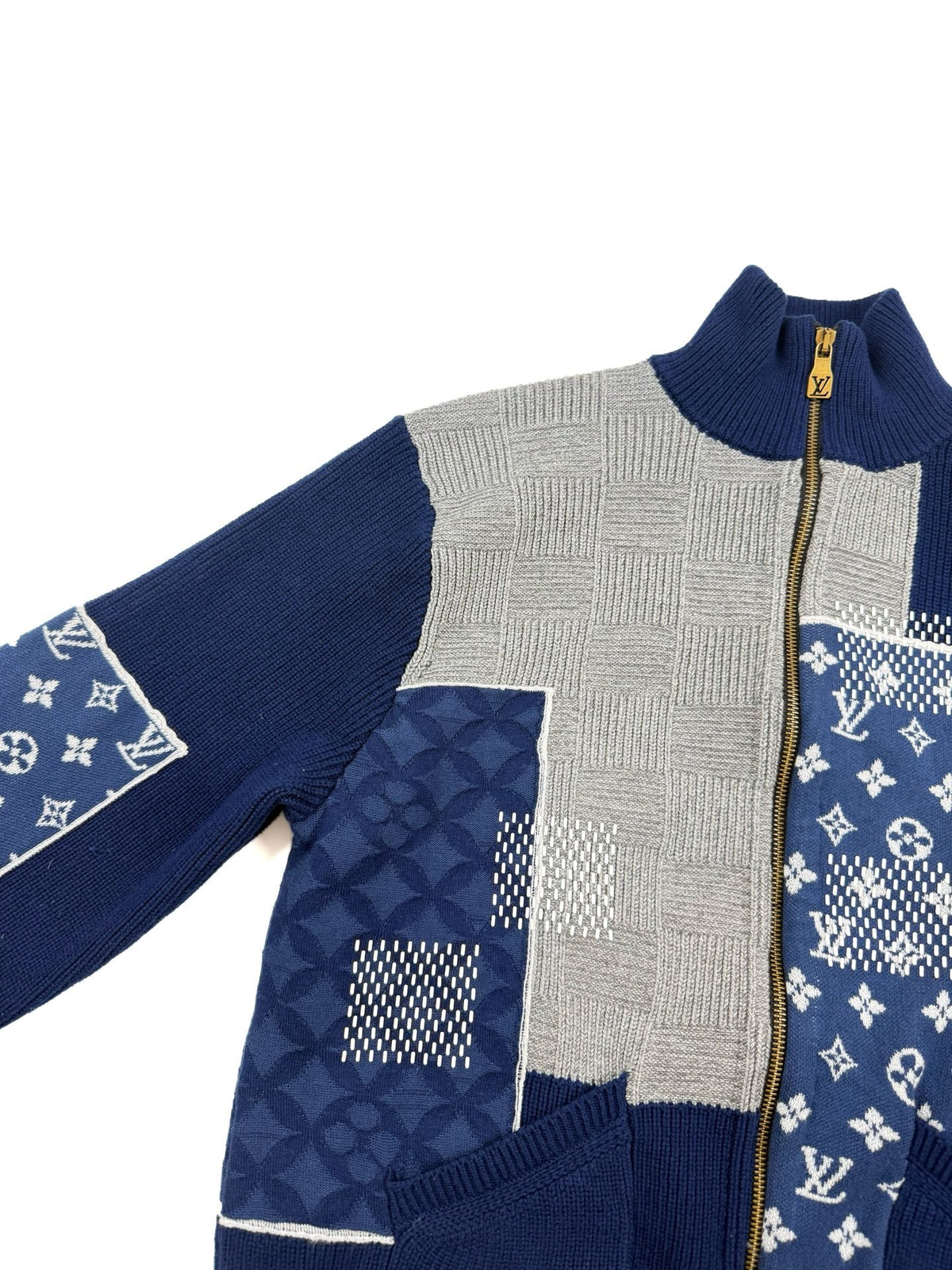 260910 New high-quality stitched zipper high-neck long-sleeved knitted shirt coat