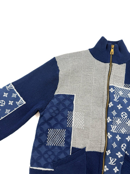 260910 New high-quality stitched zipper high-neck long-sleeved knitted shirt coat