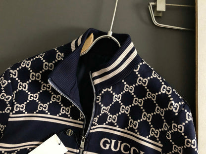 260910 New top-quality wool blend soft and comfortable zipper printed jacket coat