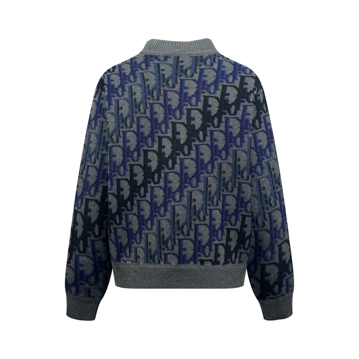 260917 New high-quality gradient-printed zipper pullover sweater jacket