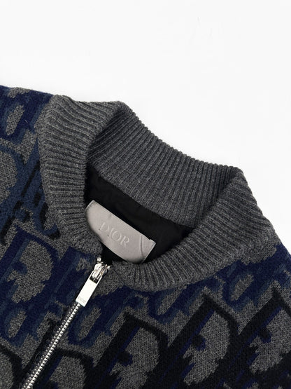 260917 New high-quality gradient-printed zipper pullover sweater jacket