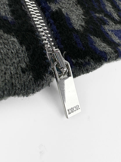 260917 New high-quality gradient-printed zipper pullover sweater jacket