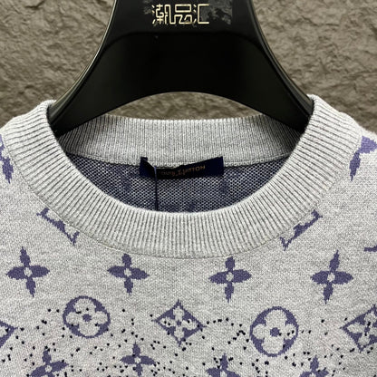 260917 New high-quality jacquard printed multi-layer gradient design felt sweater