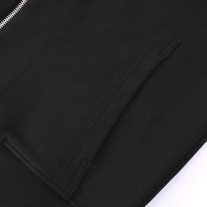 260917 New high-quality black sports zip-up short-sleeved t-shirt