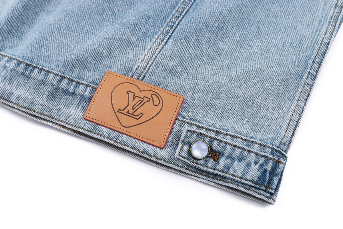 260917 New high-quality blue denim hardware decorated comfortable denim jacket