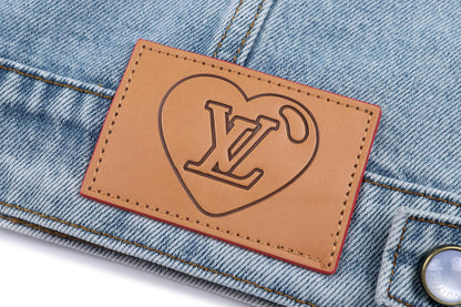 260917 New high-quality blue denim hardware decorated comfortable denim jacket