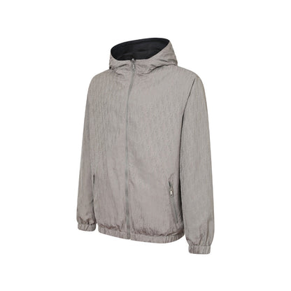 260917 New high-quality full-print jacquard textured stripe zipper jacket coat
