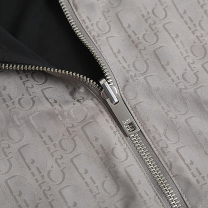 260917 New high-quality full-print jacquard textured stripe zipper jacket coat
