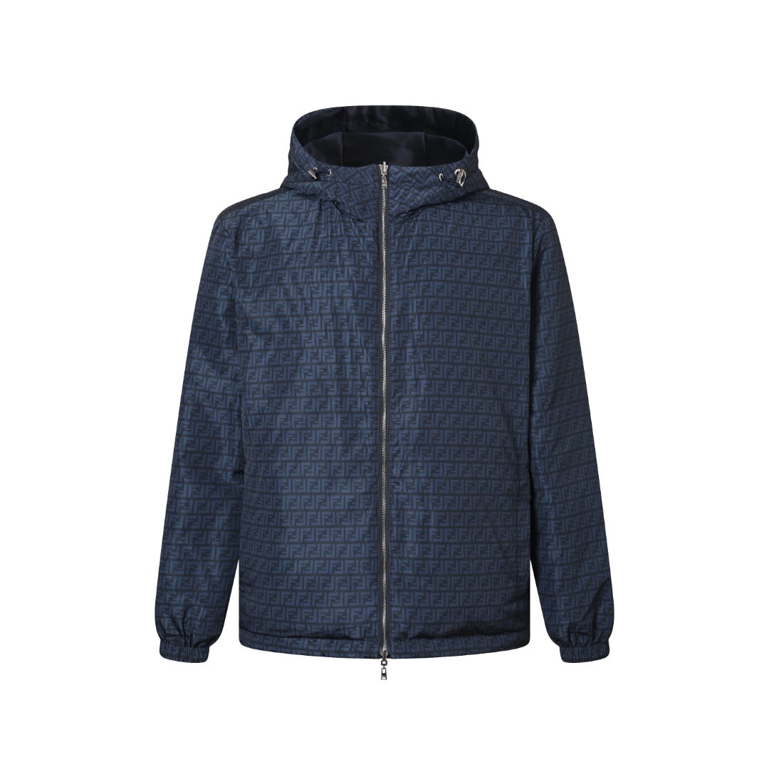 260917 New high-quality classic printed zipper cotton coat
