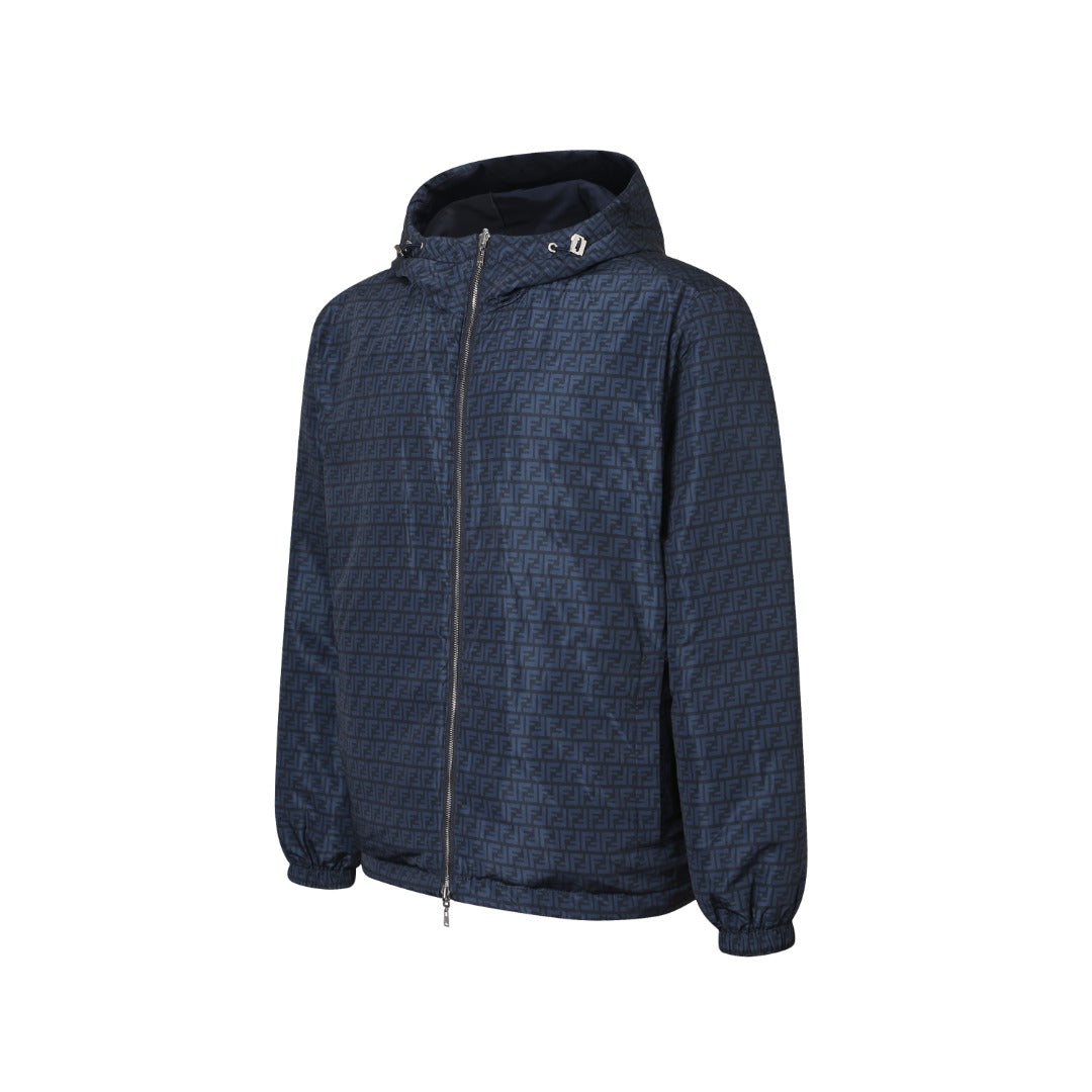 260917 New high-quality classic printed zipper cotton coat