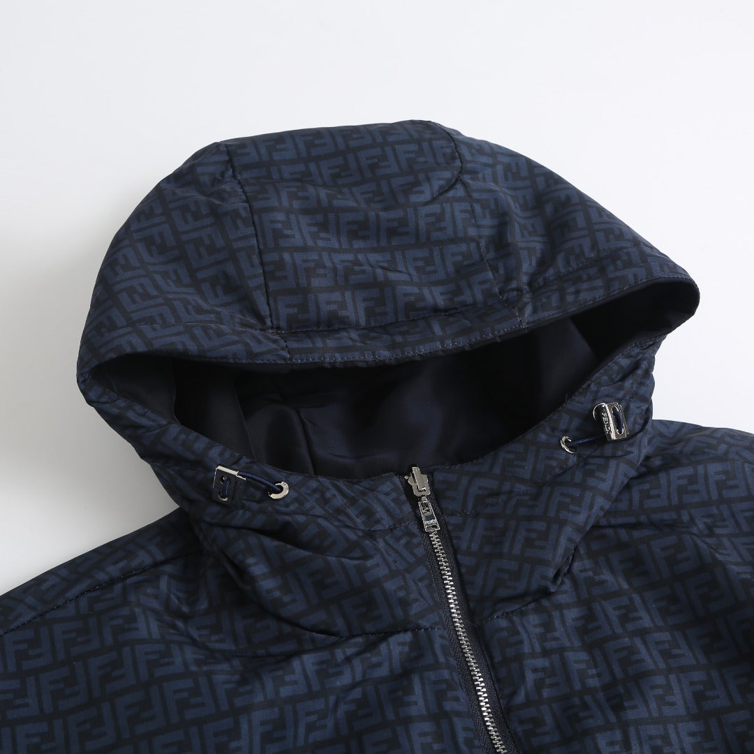 260917 New high-quality classic printed zipper cotton coat