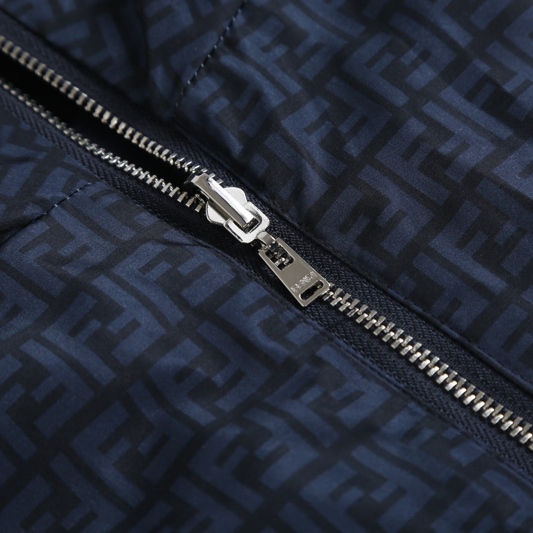 260917 New high-quality classic printed zipper cotton coat
