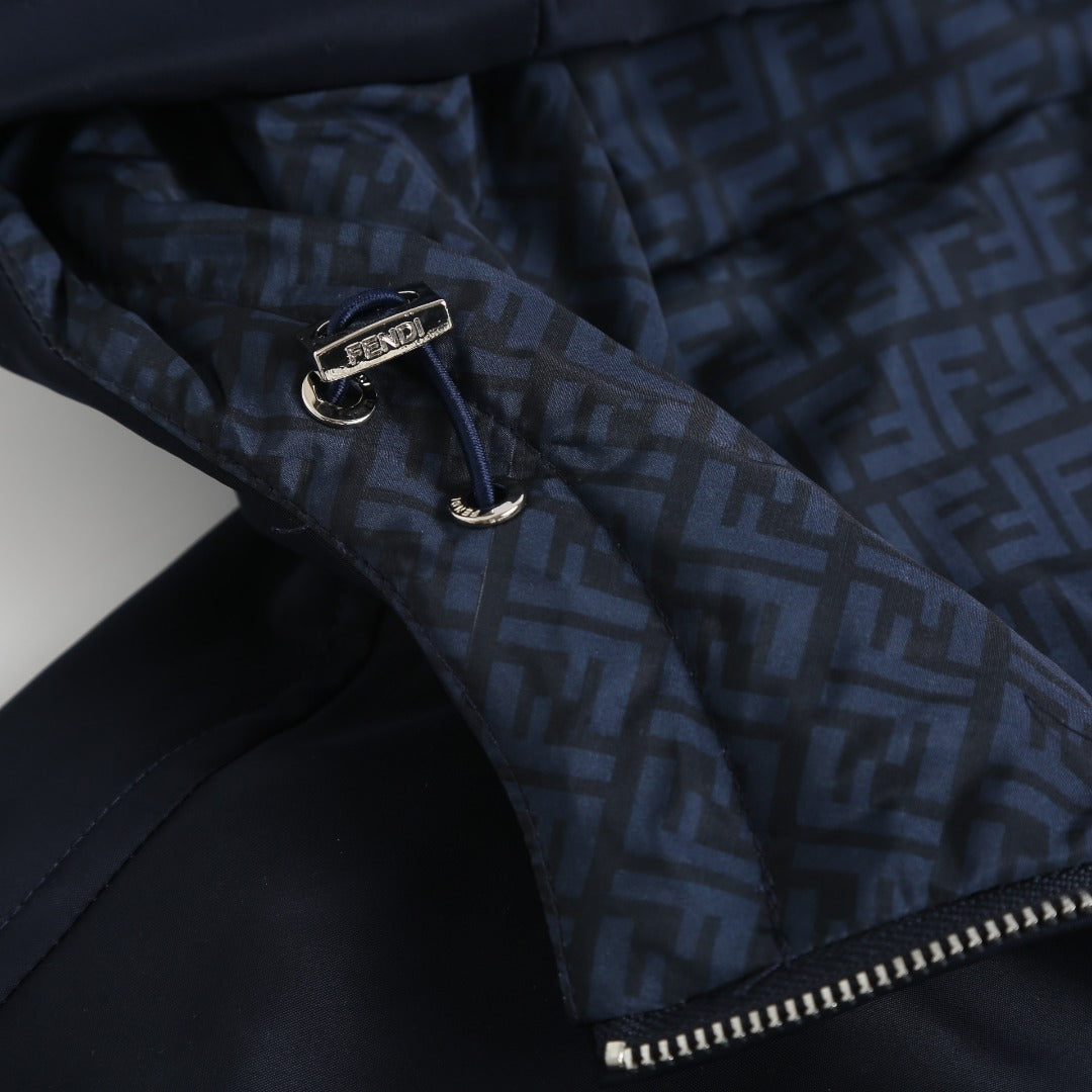 260917 New high-quality classic printed zipper cotton coat