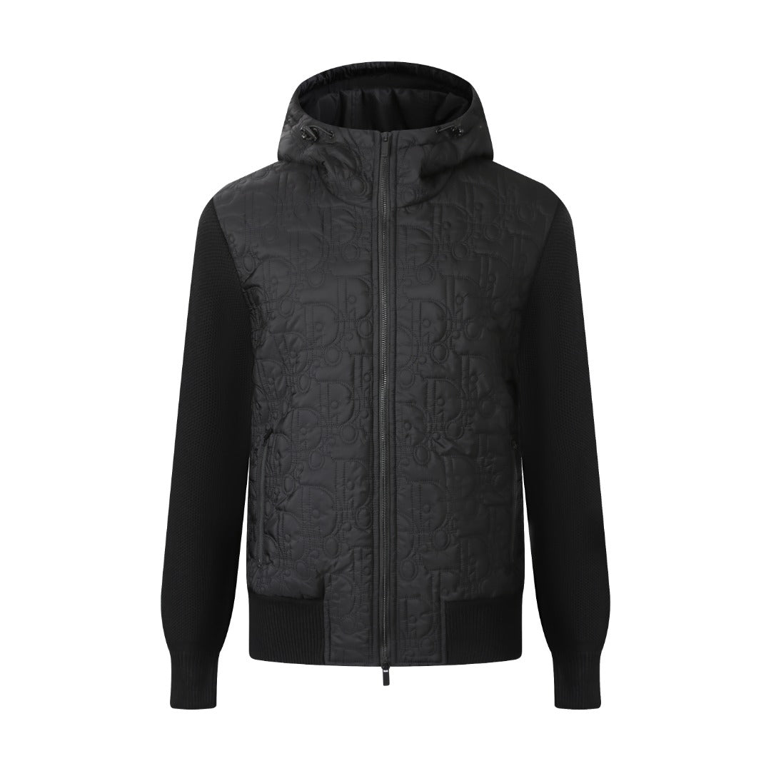 260917 New high-quality embroidered wool blend cotton coat with patchwork design