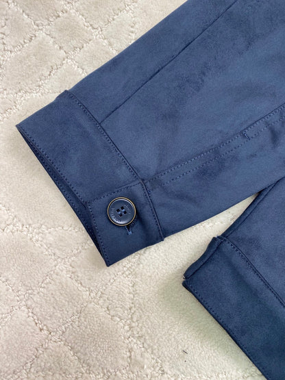 260917 New high-quality suede fabric comfortable design custom-made zipper coat
