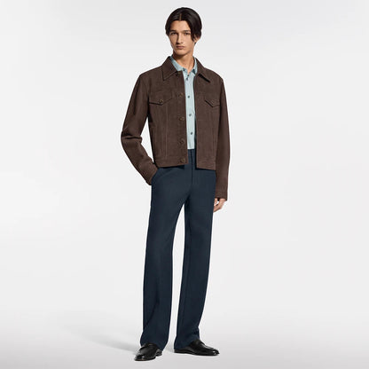 260917 New high-quality suede fabric comfortable design custom-made zipper coat