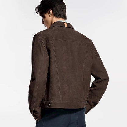 260917 New high-quality suede fabric comfortable design custom-made zipper coat