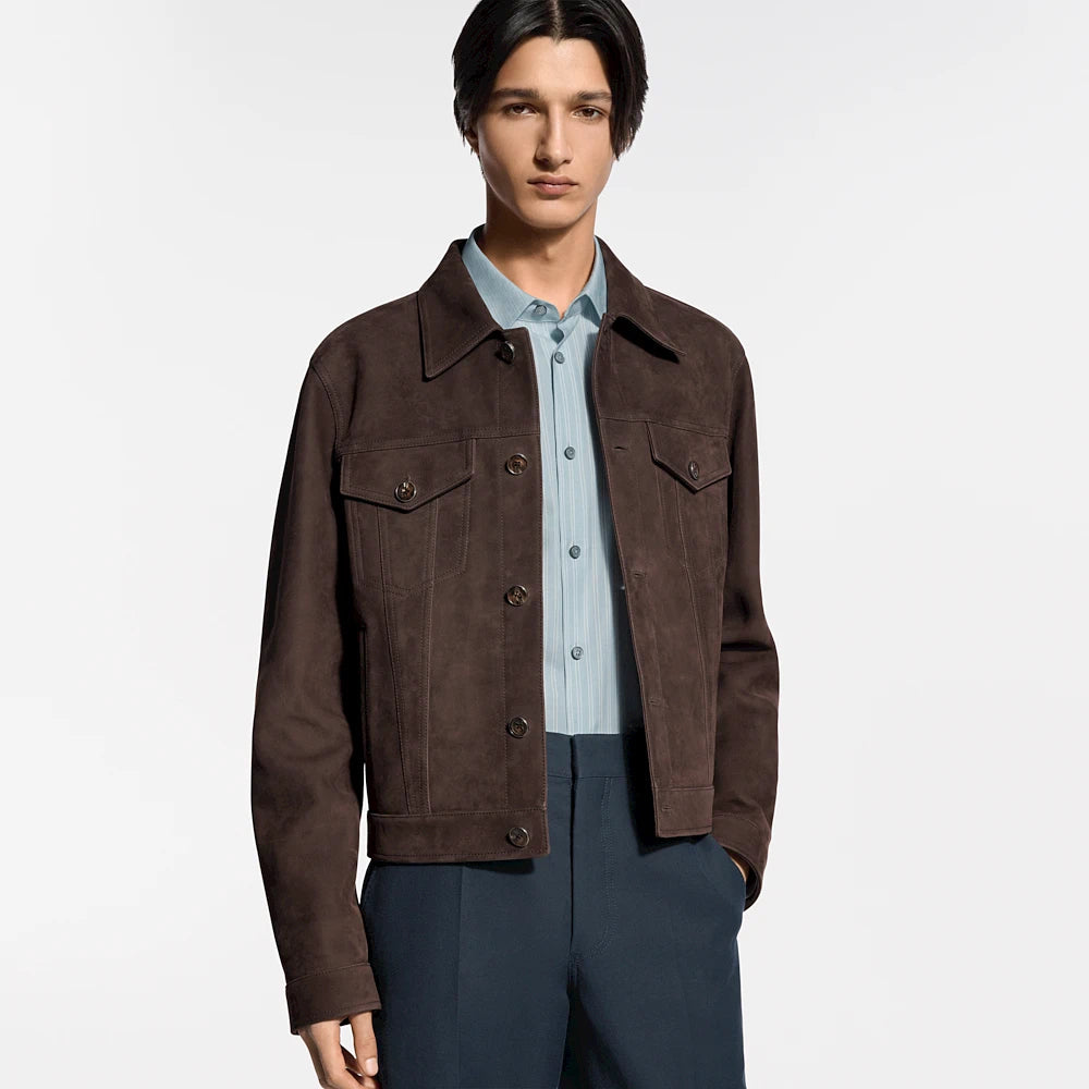 260917 New high-quality suede fabric comfortable design custom-made zipper coat